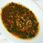 Indian Fast Soup of Lentils And Spinach Appetizer