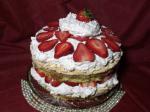 American Strawberry Meringue Cake 1 Dessert