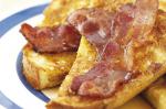 French French Toast with Maple Syrup and Bacon Breakfast