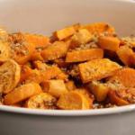 American Caramelized Sweet Potatoes with Walnuts Dessert