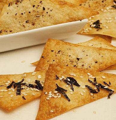 Australian Parmesan and Pepper Wonton Crackers Dinner