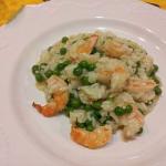 American Risotto of Shrimp with Peas Appetizer