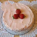 French Cake with Fresh Strawberries Dessert