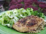 British Herb Crusted Salmon With Mixed Greens Salad Appetizer