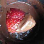 American Chocolate Fondue with Strawberries Dessert