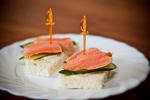 Canadian Openfaced Appetizer Sandwiches with Smoked Salmon Dinner