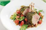 American Pesto Lamb With Lentil and Spinach Salad Recipe Appetizer