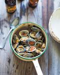 British Braised Clams with Beer and Chorizo Appetizer