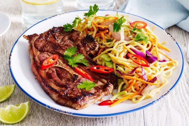 American Lamb Teriyaki With Noodles Recipe Dinner