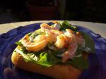 American Prawn and Lime Mayonnaise Open Sandwich Breakfast