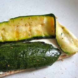 American Grilled Zucchini on Crispbread Appetizer