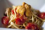 Canadian Spicy Spaghettini With Sea Urchin and Tomatoes Recipe Appetizer