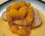 American Healthy Baked Pork Chops With Drunk Peaches Dinner
