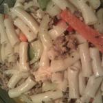 British Chicken Sausage and Sweet Peppers Pasta Dinner