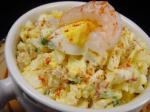 American Egg Salad With Shrimp and Bacon Dinner