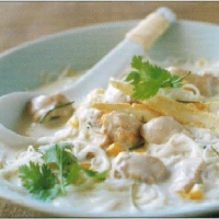 Corn Coconut And Chicken Noodle Soup recipe