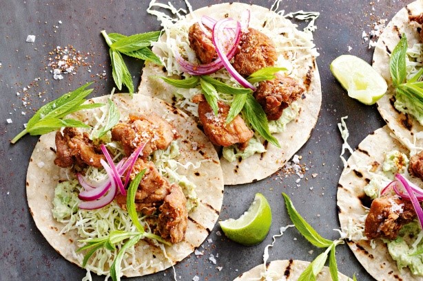 Japanese Marions Japanese Fried Chicken Tacos Recipe Appetizer