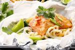 Japanese Salmon And Udon Parcels With Miso Butter Recipe Dessert