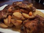 American Braised Chicken Thighs With Carrots and Potatoes Dinner