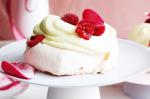 American Baby Rosewater Pavlovas With Sugared Rose Petals And Raspberries Recipe Dessert