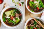 Chinese Spicy Asian Beef Soup With Noodles And Chinese Greens Recipe Soup