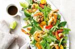 Chinese Spicy Prawn Wombok And Shredded Pea Salad Recipe Appetizer