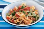 American Bowtie Pasta With Bacon Peas And Feta Recipe Appetizer