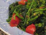 American Broccoli Rabe With Garlic Tomatoes and Red Pepper Appetizer