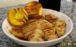 American Bourbon Glazed Chicken and Peaches Dinner