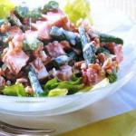 American Wheat Salad and Green Beans with Ham and Root Strong Appetizer