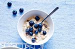 American Blueberry Bircher Muesli Breakfast