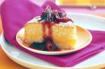 American Vanilla and Custard Cake With Roasted Rhubarb Recipe Dessert