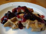 Canadian Waffles with Blueberry Sauce Dessert