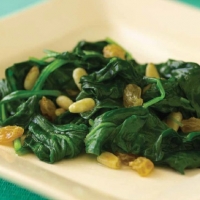 Canadian Spinach with Golden Raisins and Pine Nuts Appetizer