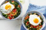 British Kale Green Lentils And Rice Bowl Topped With A Fried Egg Recipe Appetizer