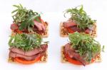 British Rare Roast Beef Mustard Tomato And Kale Recipe Appetizer