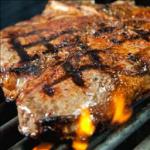 American Grilled Porterhouse with Over-stuffed Baked Potatoes BBQ Grill