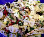 American Grilled Zucchini Eggplant With Lemon and Porter Pasta Salad Appetizer