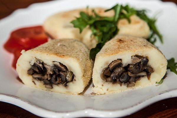 American Potato Burgers Stuffed with Mushrooms Appetizer