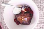 American Steamed Chocolate Pudding With Black Forest Sauce Recipe Dessert
