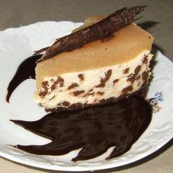 American Cheesecake Pears and Chocolate Dessert