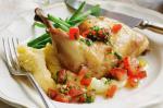 Canadian Chicken Confit With Sauce Vierge Recipe Dinner
