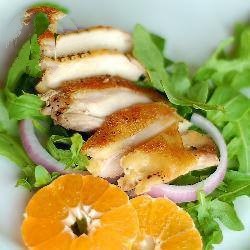 American Salad of Arugula with Chicken Breast Drink