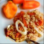 American Risotto with Whipped Cream and Sweet Pepper Appetizer