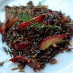 American Wild Rice with Plums Dessert