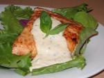 American Grilled Salmon With Horseradish Sauce Appetizer