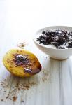 American Pandaninfused Black Sticky Rice with Mango and Chilli Sugar Appetizer