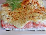 American Low Fat Creamy Baked Salmon Dinner