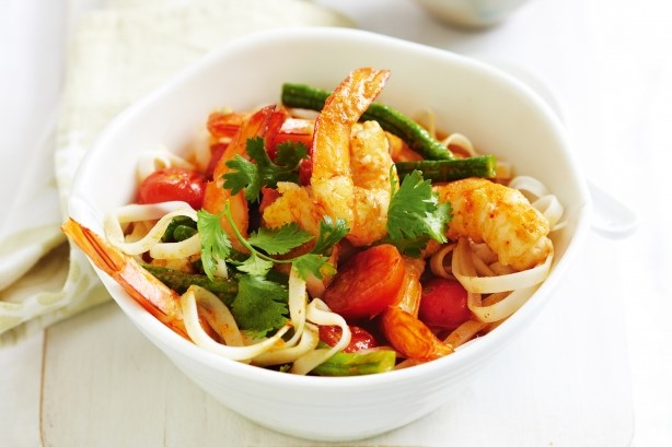 Thai Thai Red Curry Prawn Stirfry Recipe Appetizer