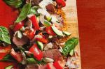 American Barbecued Pork Fillet With Coconut Cucumber and Tomato Salad Recipe Appetizer